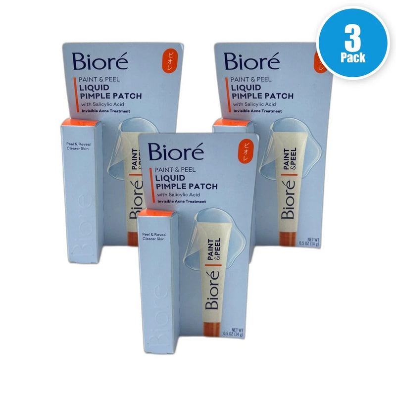 Biore Pimple Patch Liquid Paint Peel Salicylic Acid .5oz Exp 02/27 Pack of 3 New
