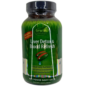 Irwin Naturals Liver Detox & Blood Refresh 60 Liquid Soft-Gels Exp 09/27 1 Pack