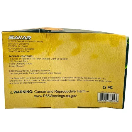 Margaritaville Tiki Torch Wireless Light-Up Bluetooth Speaker – 1 Pack – New 4