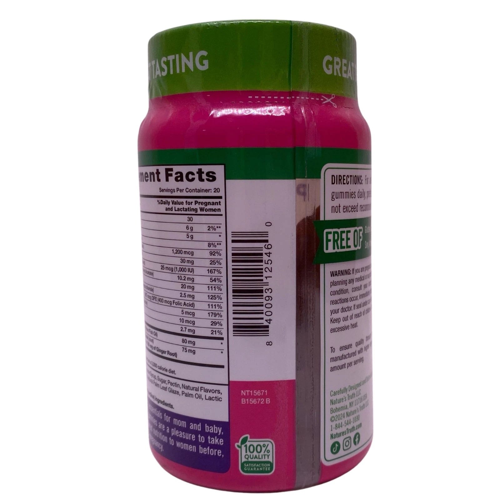 Natures Truth Prenatal Multi DHA Folic Acid Gummies 60Ct 3 Pack New Exp 02/2027