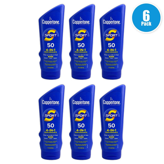 Coppertone Sport SPF50 4in1 Performance Sunscreen 7oz Exp 03/27 Pack of 6 New