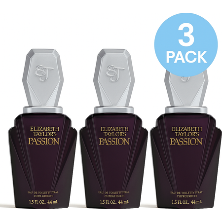 Elizabeth Taylor Passion EDT Spray 1.5 oz 3 Pack fragrance bottles