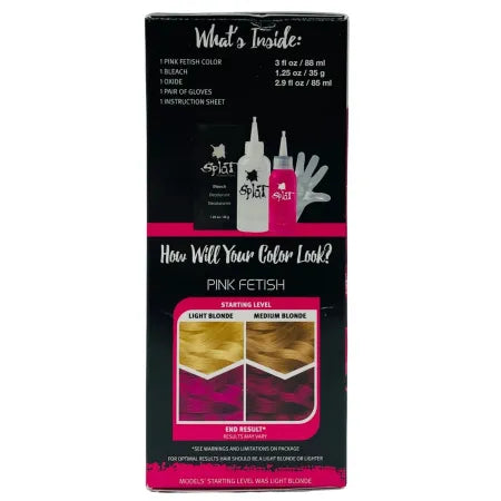 Splat Pink Fetish Hair Dye Complete Kit – 3 Pack – New
