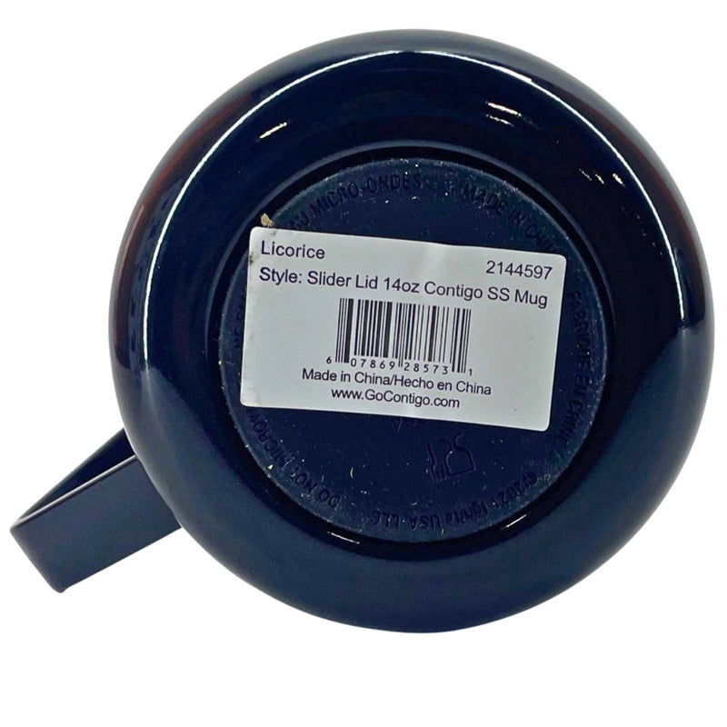 Contigo Stainless Steel Travel Camp Mug Slider Lid 14 OZ Licorice 2 Pack New