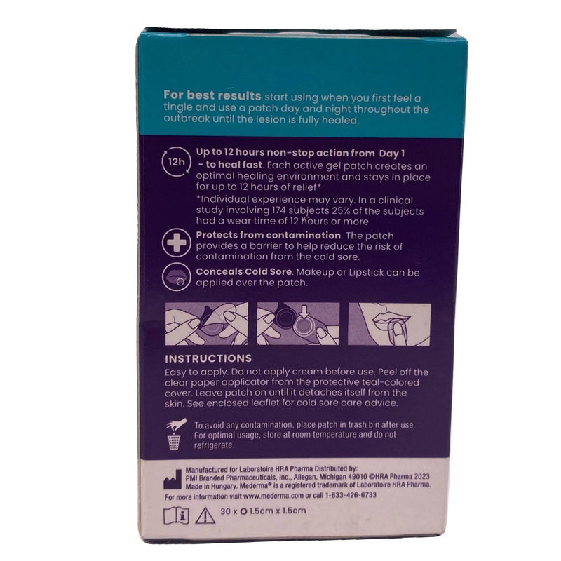 Mederma Cold Sore Discreet Healing Patches 30 Count Exp 03/2028 New