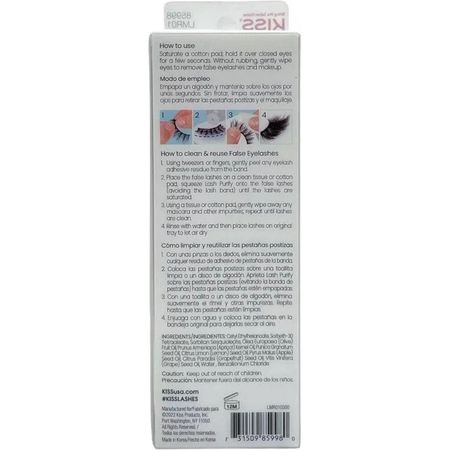 KISS Lash Purify Eye Makeup Remover & Lash Cleanser 1.69 fl oz - 3 Pack - New
