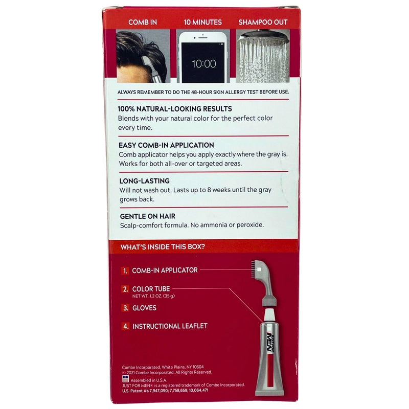 Just For Men Easy Comb-In Color Haircolor Light Brown A-25 Targeted Gray Coverag