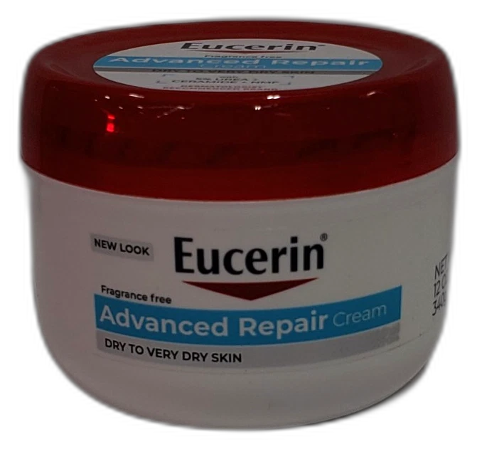 Eucerin Advanced Repair Fragrance-Free Body Cream Dry Skin Pack of 3 New