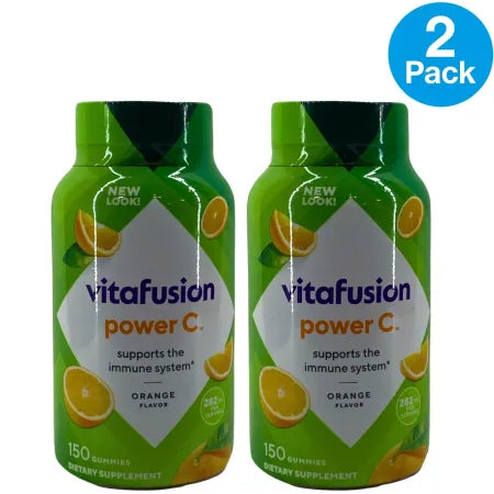 Vitafusion Power C Immune Support Orange Flavor 150ct Gummies 2 Pack Exp 2027