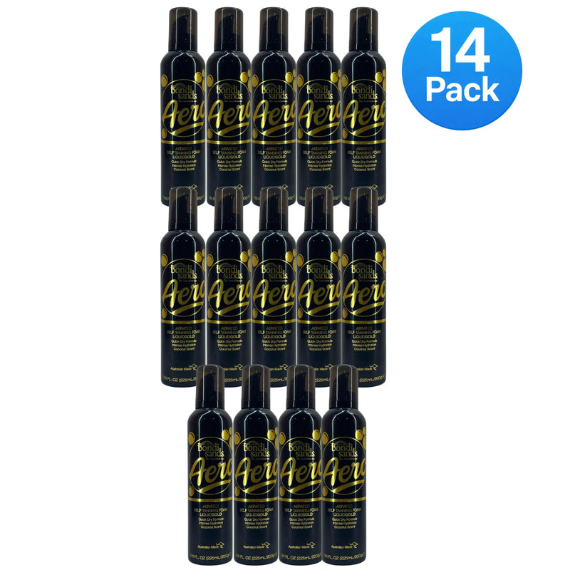 Bondi Sands Aero Self Tanning Foam Liquid Gold Quick Dry Formula 7.61oz 14 Pack