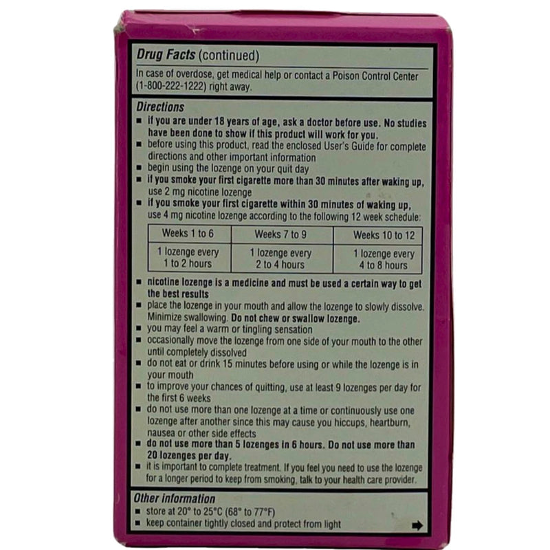 Blip Nicotine Polacrilex Mini Lozenge Mint 4mg 27 Count 2 Pack New Exp 03/27