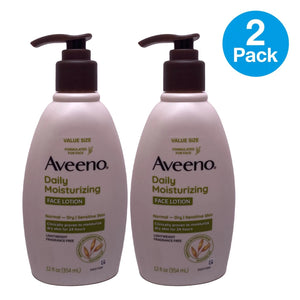 Aveeno Daily Moisturizing Face Lotion Sensitive Skin 12 fl oz 2 Pack New