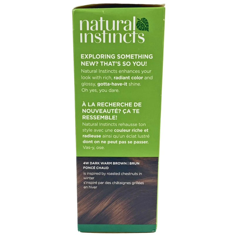 Clairol Natural Instincts 4W Dark Warm Brown Hair Color 3 Pack New