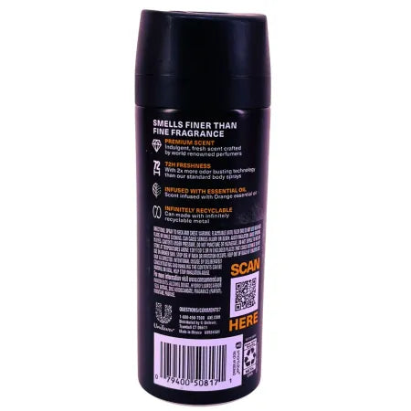 AXE Black Vanilla Body Spray 4oz (3-Pack) New | Orange + Sandalwood