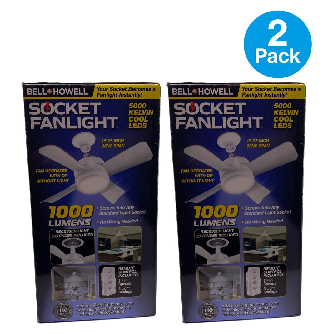 Bell+Howell Socket Fanlight 1000 Lumens 2 Pack Box Damage New