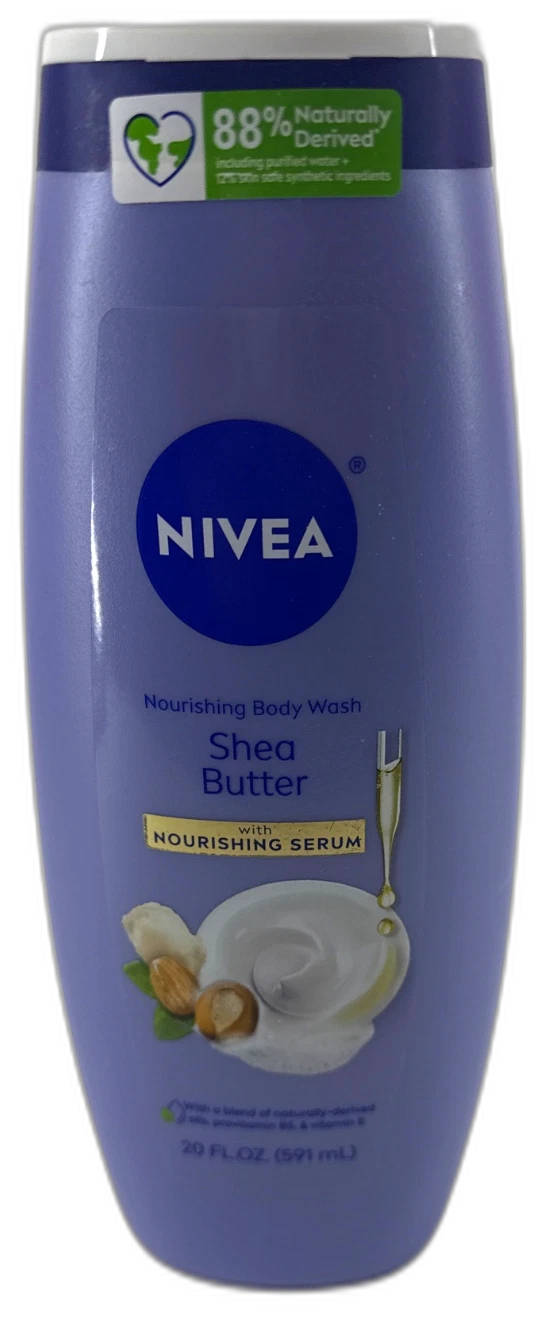 Nivea Shea Butter Body Wash Moisturizing Nourishing Dry Skin 20 Fl Pack of 2 New