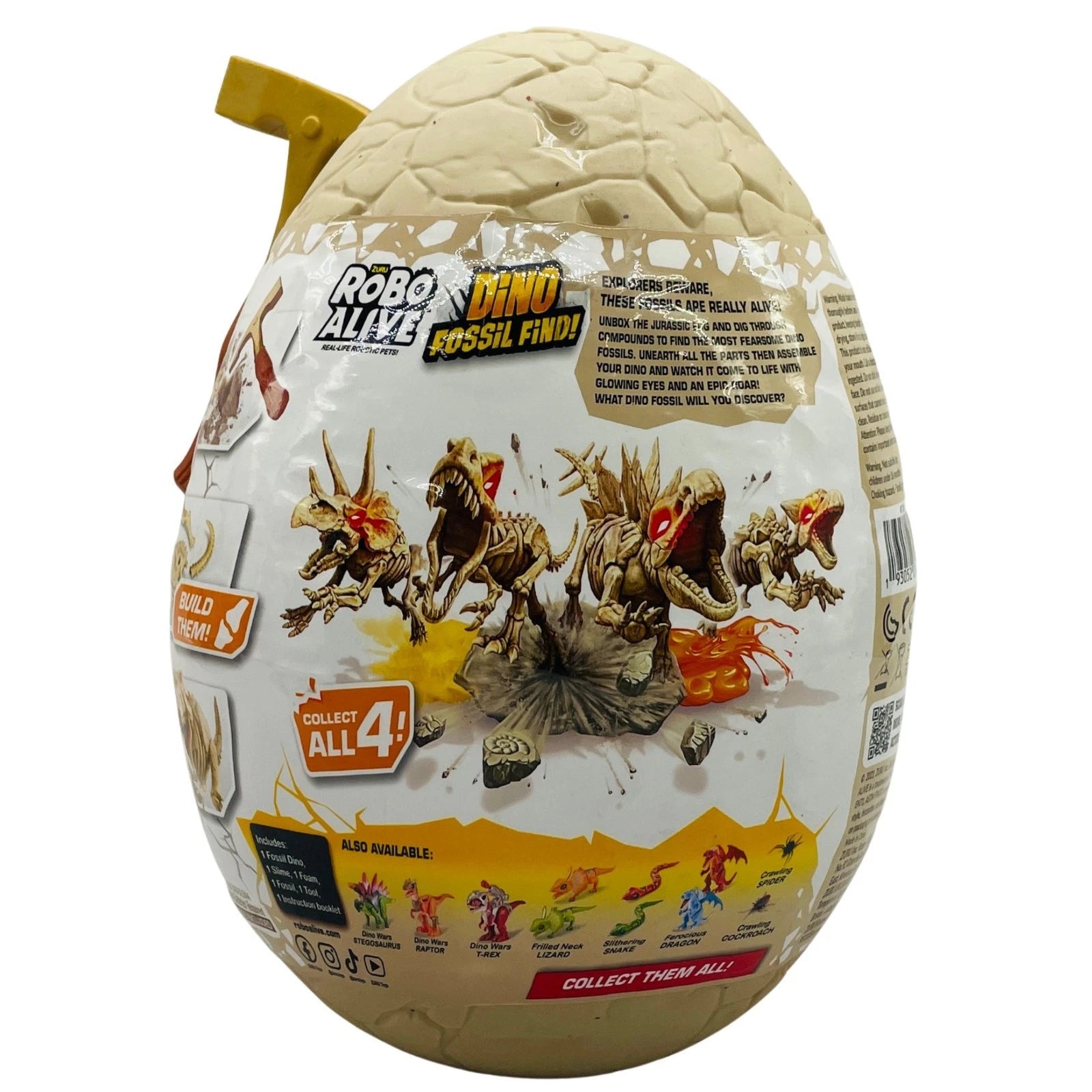 Zuru Robo Alive Dino Fossil Find Surprise Egg – Build Dino – 1 Pack – New