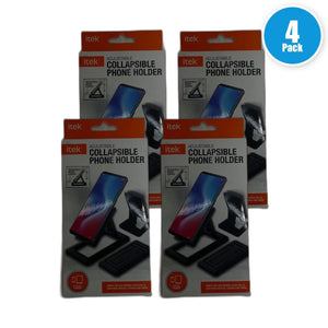 ITek Foldable Phone Desk Height Adjustable Cell 4 Total Pack of 4 New