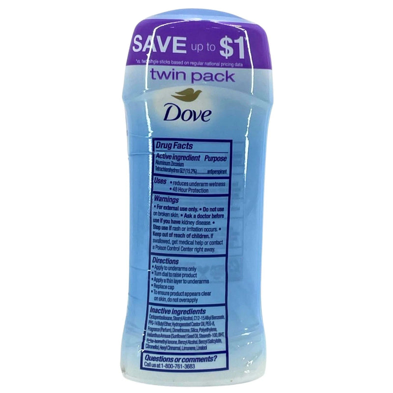 Dove Fresh Antiperspirant Deodorant Twin Pack 5.2 Oz 3 Pack New
