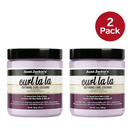 Aunt Jackie's Curl La La Defining Curl Custard 15 oz - 2 Pack - 6/2026 New