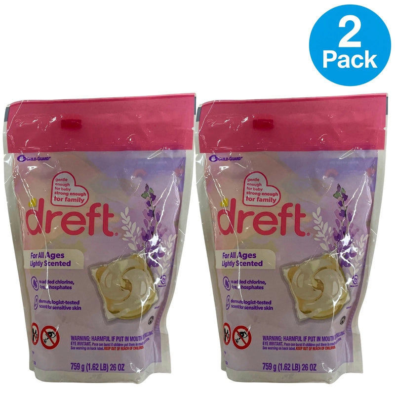 Dreft Laundry Detergent Pacs All Ages Lightly Scented Hypoallergenic 2 Pack New