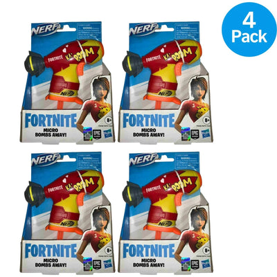 Fortnite Nerf Micro Bombs Away Blaster 4 Pack New