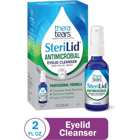 TheraTears SteriLid Antimicrobial Eyelid Cleanser and Facial Wash, 2 fl oz Spray