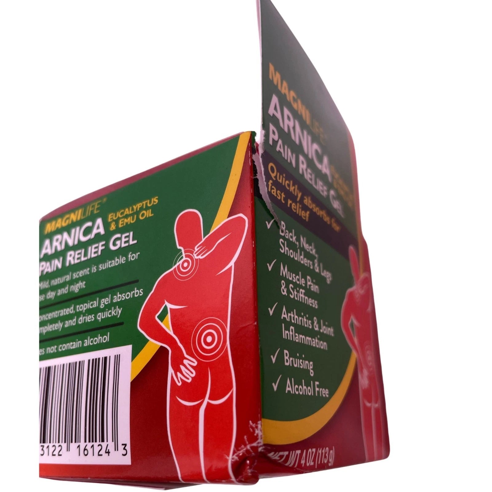 Magnilife Arnica Pain Relief Gel 4 oz Eucalyptus & Emu Oil 2 Pack New