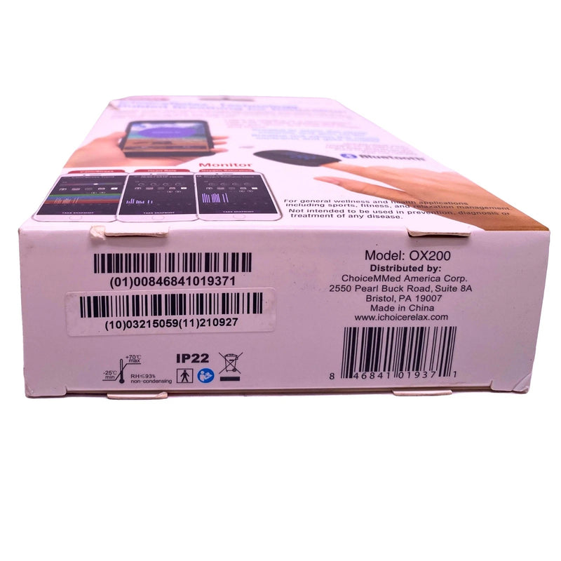 iChoice SMART Pulse Oximeter Bluetooth Relaxation Coach Monitor OX200 1 Pack
