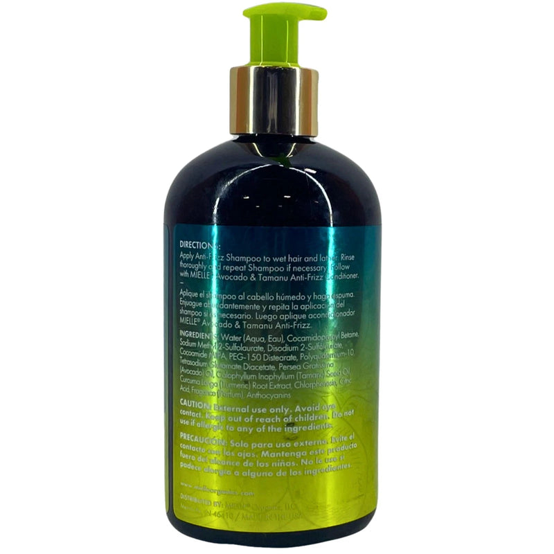Mielle Organics Avocado & Tamanu Anti-Frizz Shampoo Silicone Free 12 Fl Oz 3 Pac