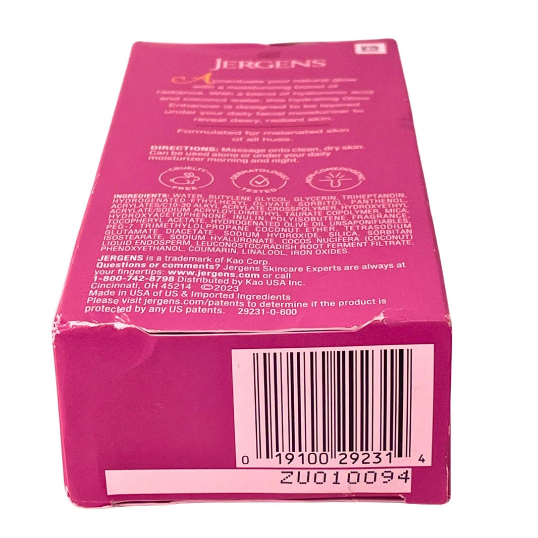 Jergens Melanin Glow Face Moisturizing Glow Enhancer 2 oz - 2 Pack (Damaged Box)