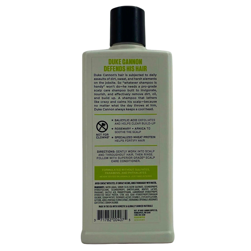 Duke Cannon Superior Grade Scalp Care Shampoo Salicylic Acid & Rosemary 14 fl oz