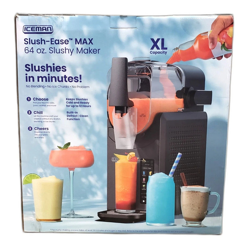 Iceman Slush-Ease Slushy Maker Machine Customizable Thickness 64oz Black New