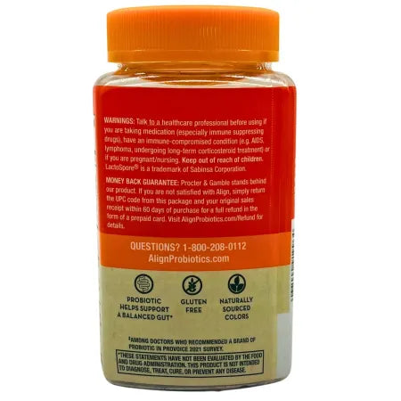 Align Probiotic Digestive Health Prebiotic + Probiotic Gummies 50 Ct EXP 01/2026 3