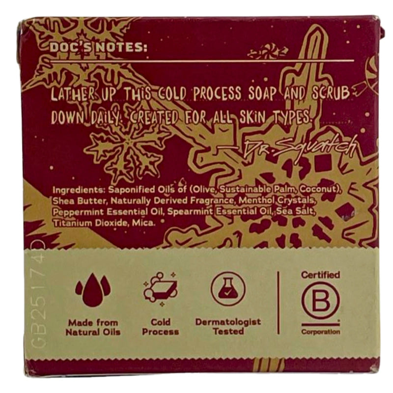 Dr. Squatch Limited Edition Frosty Peppermint Men's Natural Soap Bar Zero Grit 5
