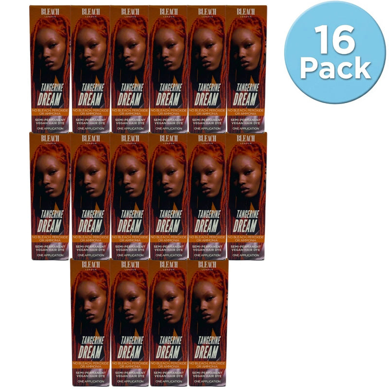 Bleach London Tangerine Dream Semi-Permanent Vegan Hair Dye 5.07oz 16 Pack Lot