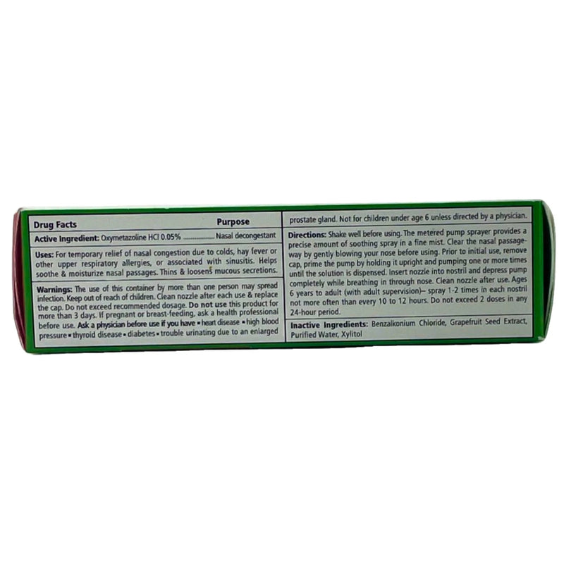 Xlear 12 Hour Nasal Decongestant Spray Moisturizing Xylitol 3 Pack Exp 12/26
