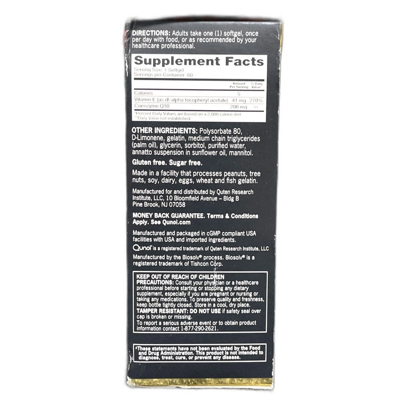 Qunol Ultra CoQ10 200mg Softgels 60ct Ubiquinol Heart Health Exp 04/29 New
