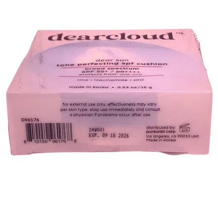 Dearcloud Tone Perfecting SPF Cushion SPF50 PA++++ 2 Pack Korea