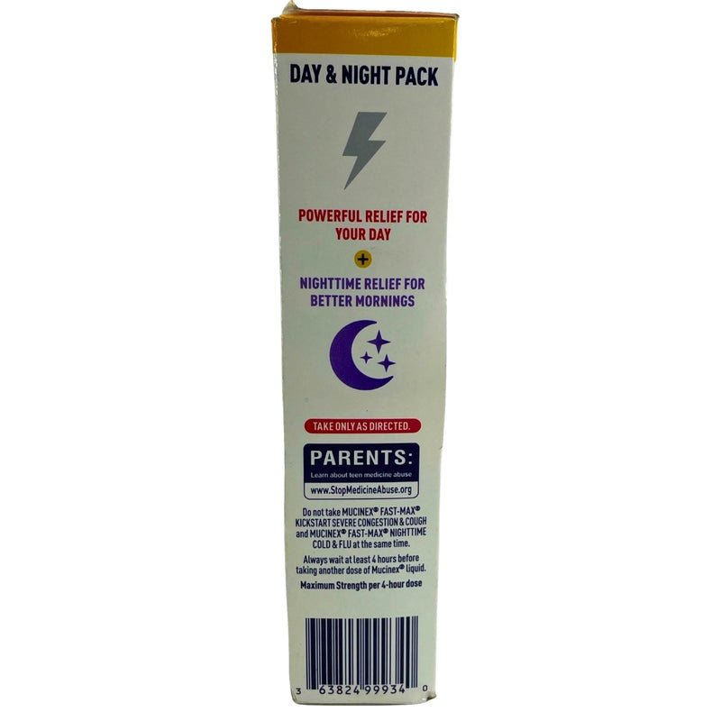 Mucinex Fast-Max Kickstart Severe Congestion & Nighttime Cold & Flu Liquid 6 Fl