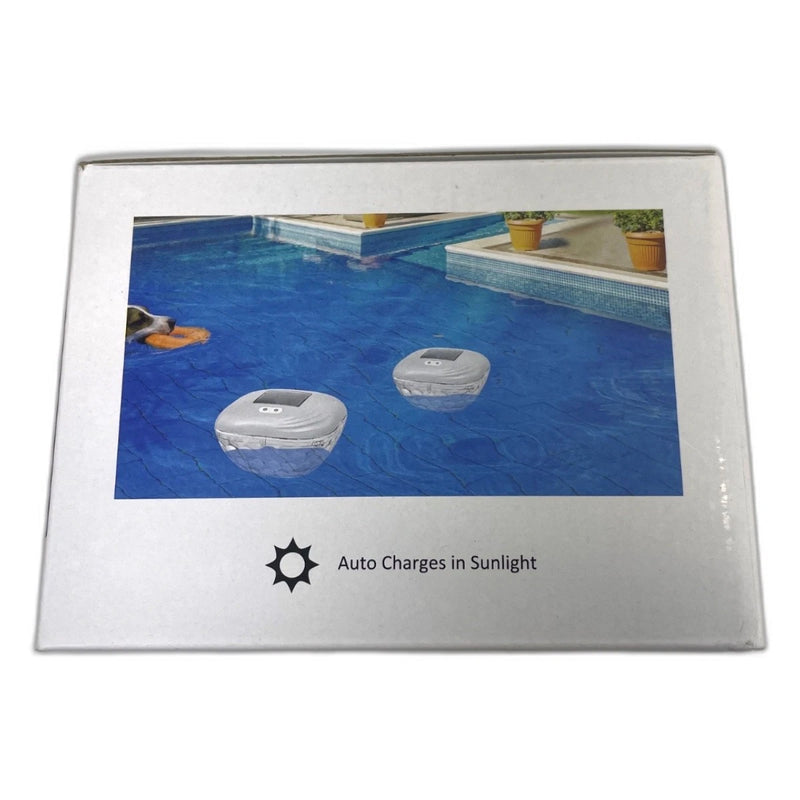 Pooldecor Floating Pool Lights Solar Powered LED White Outdoor Garden New