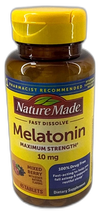 Maximum Strength 10mg Fast Dissolve Sleep Aid 135 Total Exp 03/27 Pack of 3 New