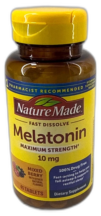 Maximum Strength 10mg Fast Dissolve Sleep Aid 135 Total Exp 03/27 Pack of 3 New