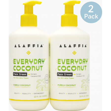Alaffia Everyday Coconut Face Cream 12oz 2 Pack New