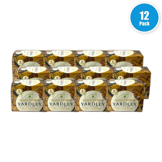 Yardley London Oatmeal Almond Moisturizing Bath Bar Soap 24 Total Pack of 12 New