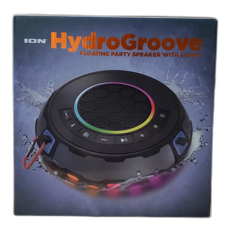 ION Audio HydroGroove Floating Bluetooth Party Speaker LED Lights IP67 New