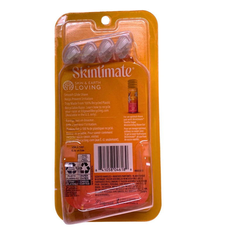 Skintimate Vanilla Sugar Disposable Razors 4 Count 5 Pack Bundle New