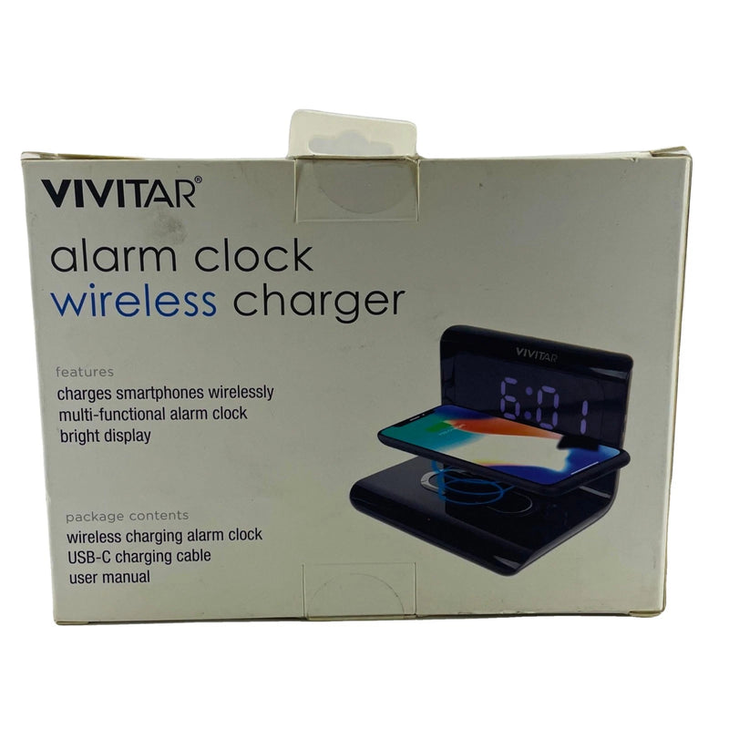 Vivitar Alarm Clock Wireless Charger Pad 5W Digital LED Nightstand Stand 2 Pack