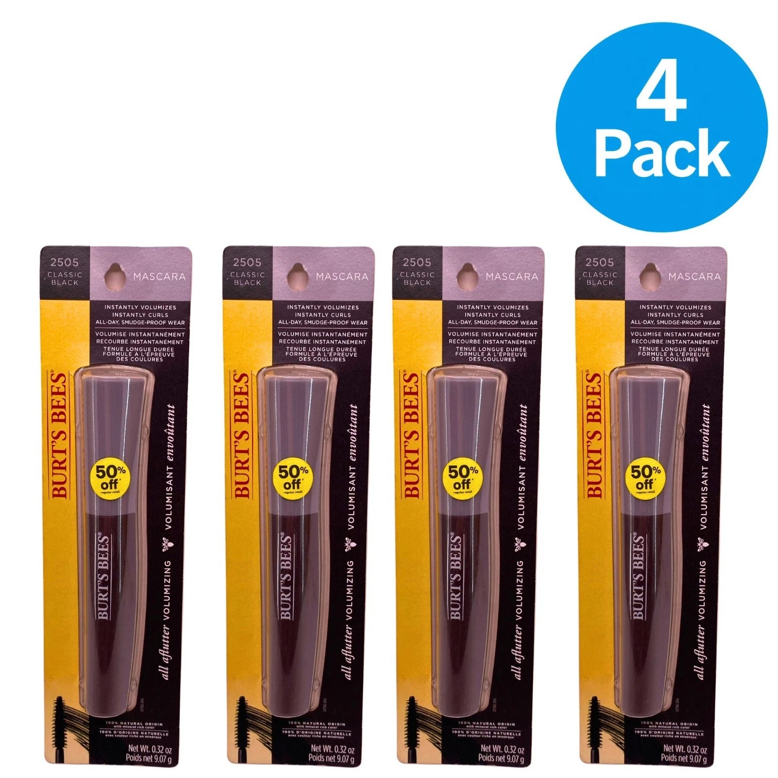 Burt's Bees All Aflutter Volumizing Mascara - 2505 Classic Black, 100% Natural 1