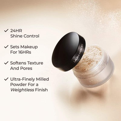 2 Pack Laura Mercier Translucent Setting Powder & Puff Gift Set Honey Tone New 12